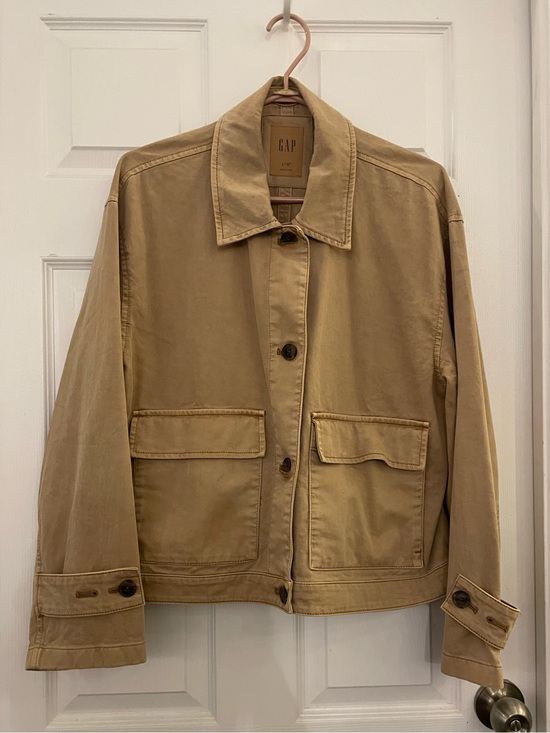 GAP Jackets & Blazers - GAP Women’s Khaki Utility Jacket | Large Petite